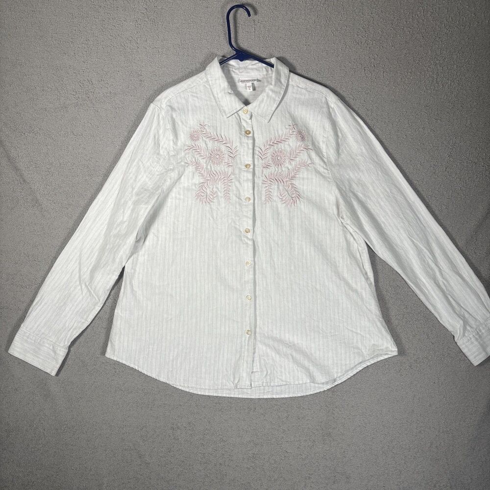Shyanne Womens Size XL Cotton Western Shirt Long Sleeve Knit Embroidered Cowgirl